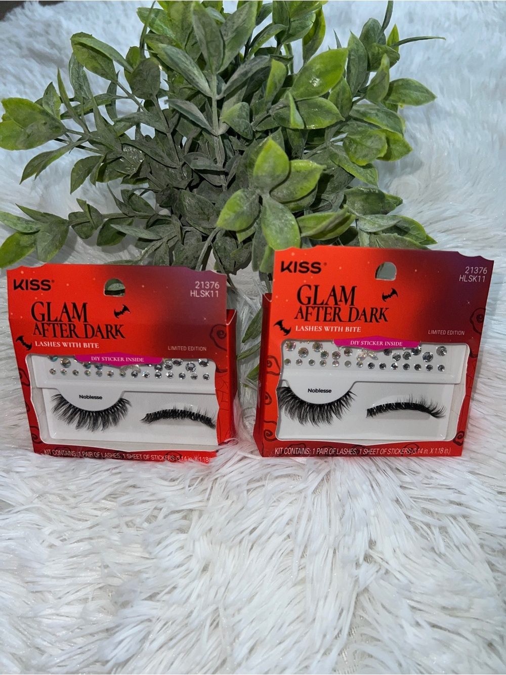 KISS Glam After Dark False Eyelashes, Noblesse NEW Lot of 2